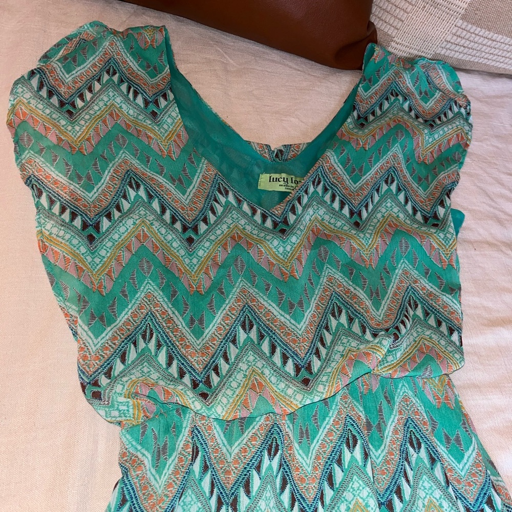 Tropical Print Maxi Dress Size Small